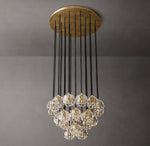 Boule De Cristal Clear Glass Round Cluster Chandelier 24"