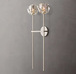 Boule De Cristal Clear Glass Grand Double Sconce