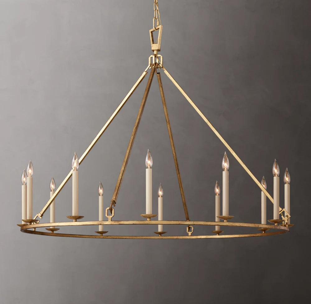 19th C. English Openwork Round Chandelier 50"