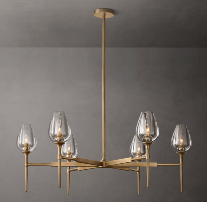 Tulip Round Chandelier 42"