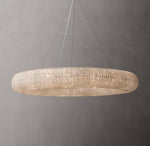 Crystal Halo Clear Round LED Chandelier 59"