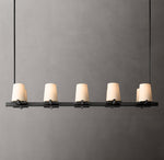 Pauillac Fabric Shade Linear Chandelier 49"