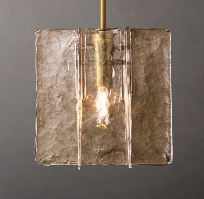 Lattice Smoke Glass Pendant