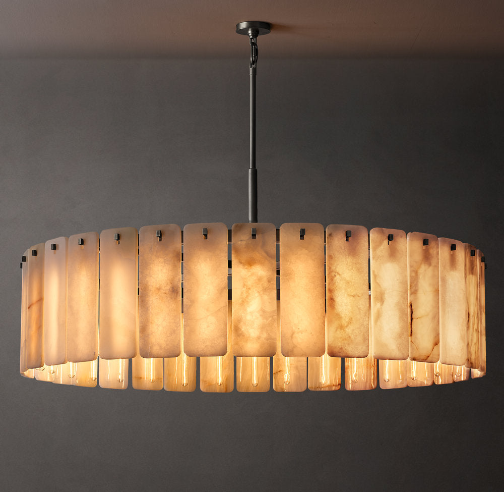 Calamette Onyx Round Chandelier 60"