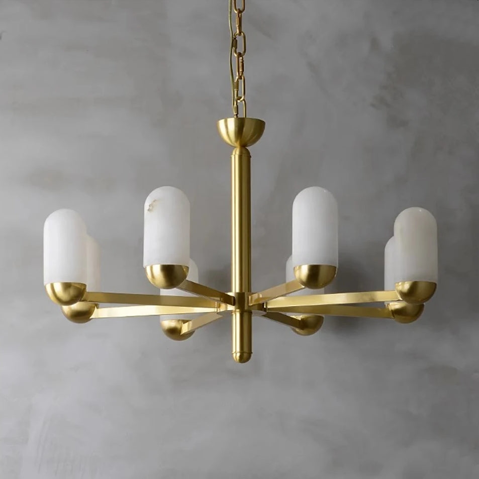 Moonshade Natural Marble Multi Light Chandelier