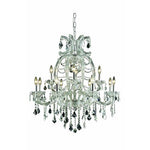 Maria Theresa Elegant Cut Crystal Chrome 12 Light 35.5-in Chandelier