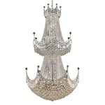 Corona Chrome Thirty-Six Light 36-Inch Two-Tier Chandelier with Royal Cut Clear Crystal