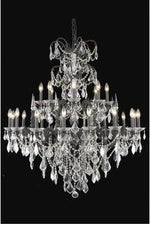 Bronze Twenty-Four Light Chandelier with Clear Royal Cut