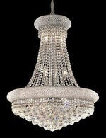 14 Lights Crystal chandelier dress with crystal ball in chrome finish