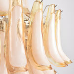 Amber Cloud Murano Glass Petals Chandelier