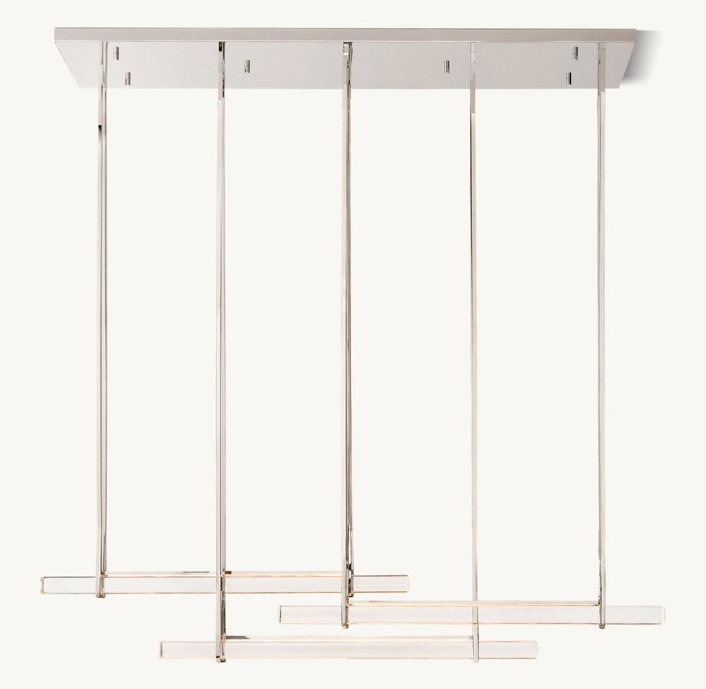 Audubon Crystal Triple Bar Linear Chandelier