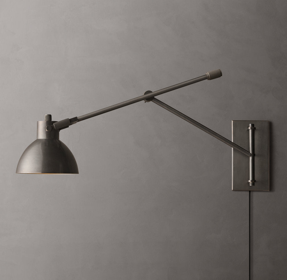 Machinist Swing-Arm Task Sconce