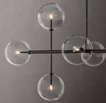 Glass Globe Mobile Linear Chandelier