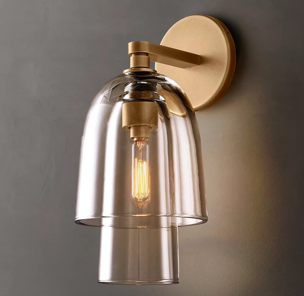 Blom Clear Glass Flute Sconce