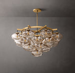 Cabrette Clear Glass Round Chandelier 48"