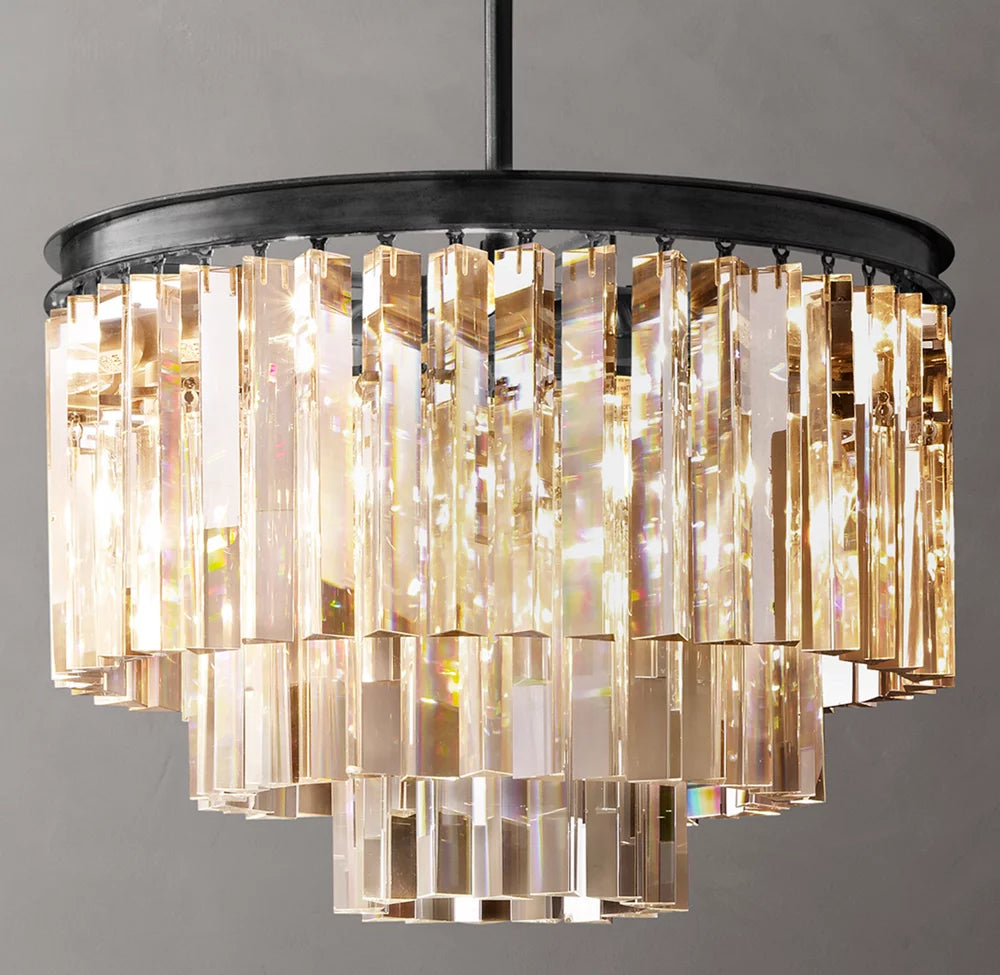 1920s Odeon Round Chandelier 20"