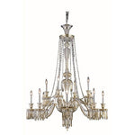 Majestic Elegant Cut Crystal Golden Teak 12 Light 55-in Chandelier