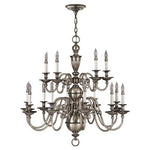 Cambridge Pewter Fifteen-Light Chandelier