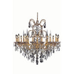 Athena French Gold Sixteen-Light Chandelier with Clear Royal Cut Crystals