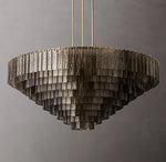 Sirene Smoke Glass Round Chandelier 65"