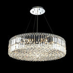 Round Crystal pendant chandelier in chrome finish