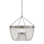 Silver Leaf Eight-Light Pendant
