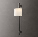 Vela Rectangular Bar Sconce - Round Shade