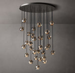 Boule De Cristal Smoke Glass Round Cluster Chandelier 40"