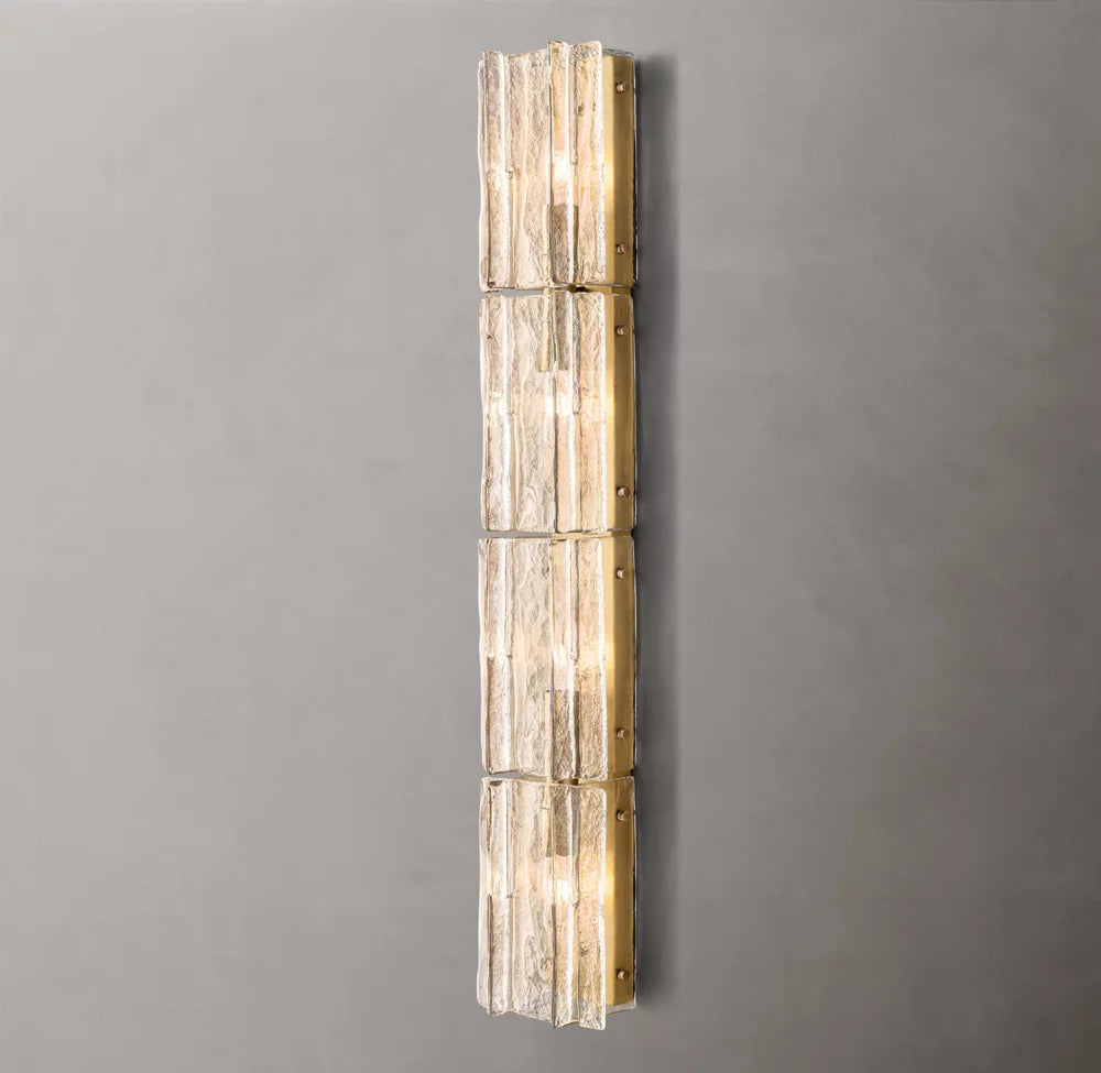 Lattice Clear Glass Grand Sconce