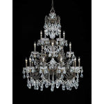 Manchester English Bronze Clear Swarovski Spectra Crystal Twenty-Light Chandelier