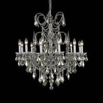 Athena Dark Bronze Twelve-Light Chandelier with Clear Royal Cut Crystals