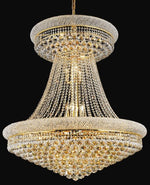28 Light crystal chandelier dress with crystal ball gold plated