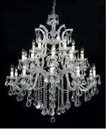 Chrome Ten-Light Chandelier with Swarovski Spectra Crystal