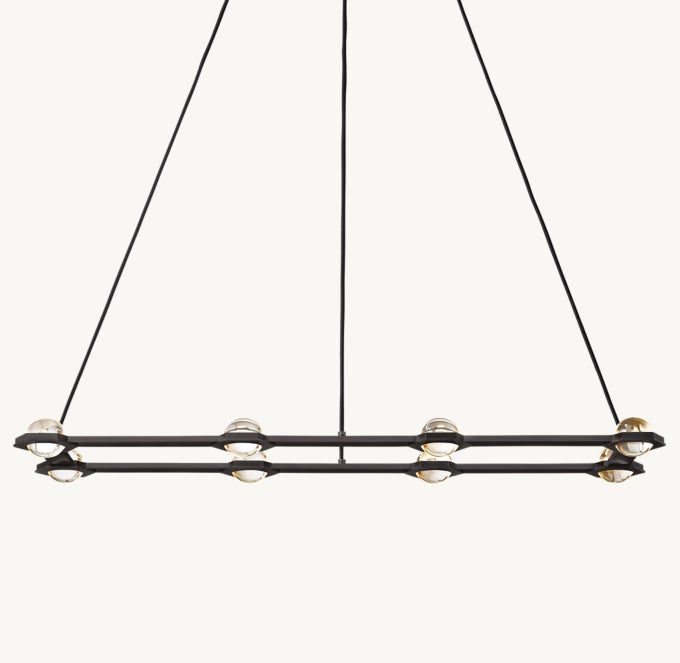 └clatant Rectangular Chandelier 54"