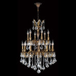 18-Light Antique Bronze Finish with Clear-Crystals Chandelier