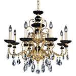 Gold Eight-Light 29.5-Inch Wide Chandelier