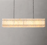 San Marco Alabaster Linear Chandelier 54"