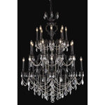 Marseille Dark Bronze Twenty-Four Light Chandelier with Clear Royal Cut Crystals