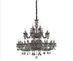 28 Light Chandelier with Smoke Crystal Shade