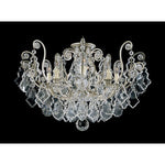 Schonbek Versailles New Antique Silver Eight-Light Clear Heritage Handcut Crystal Close to Ceiling, 26W x 18H x 26D