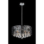 Chrome Six-Light 19-Inch Crystal Pendant