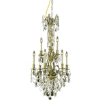 Nine-Light Chandelier with Golden Shadow/Champagne Royal Cut Crystals