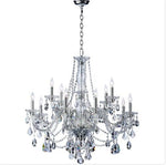 Twelve-Light Chrome Chandelier