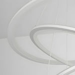 4 Rings Chandelier Light LED Mid-century Chandeliers with Remote