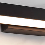 Outdoor Motion Sensor Black Rectangle Wall Light