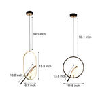 Modern Magpie Pendant Light - Circle/Oval Ring