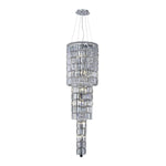 Maxim Chrome Twelve-Light 16-Inch Three-Tier Pendant with Royal Cut Clear Crystal