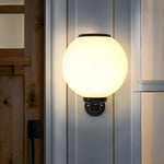 Round Three Step Dimming LED Modern Solar Wall Lights Outdoor Wall Lamp