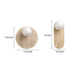 Round Long Yellow Travertine LED Wabi-sabi Japanese Style Wall Lights Fixture