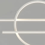 39.4'' Dimmable Ring Linear LED Island Chandeliers for Dining Room, Black/White